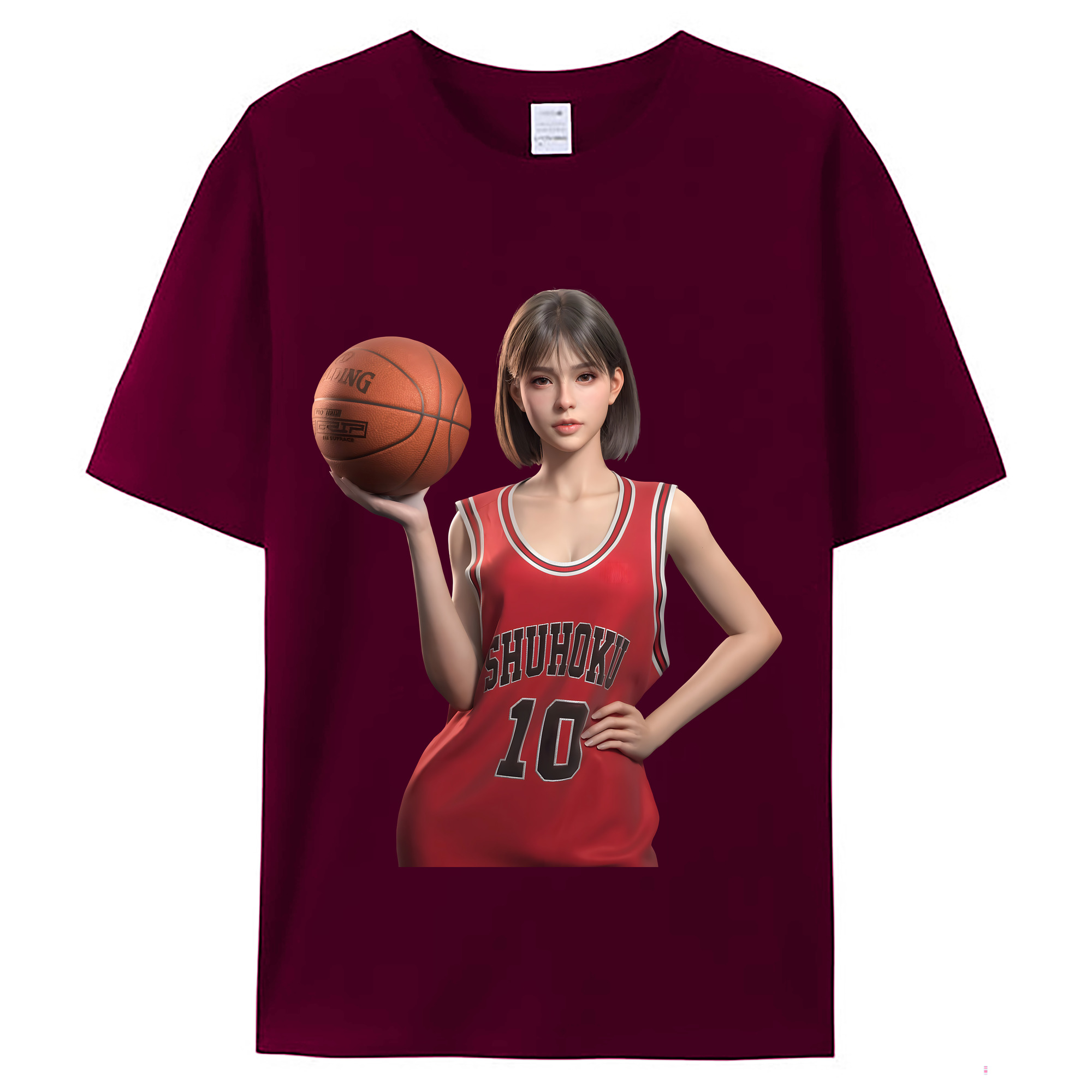 （画像用） SLAM DUNK／スラムダンク レディースカジュアルプリントTシャツ（綿100％）